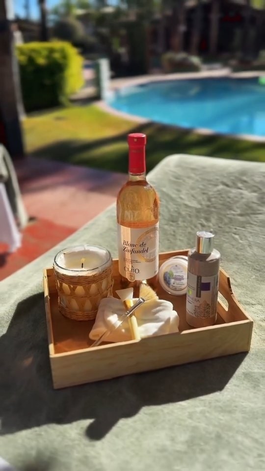 massage and wine